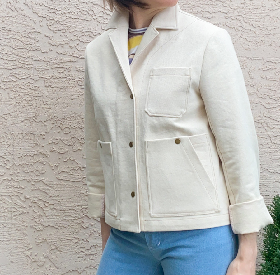 Alexis Makes a Sienna Maker Jacket in Upcycled Patchwork Denim!
